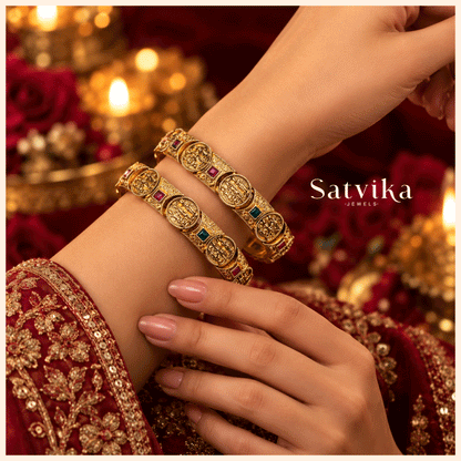 Divine Lakshmi Coin Motif Heritage Kada