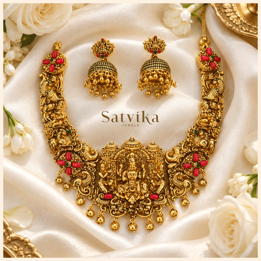 Divine Lakshmi Heritage Temple Jewellery Set