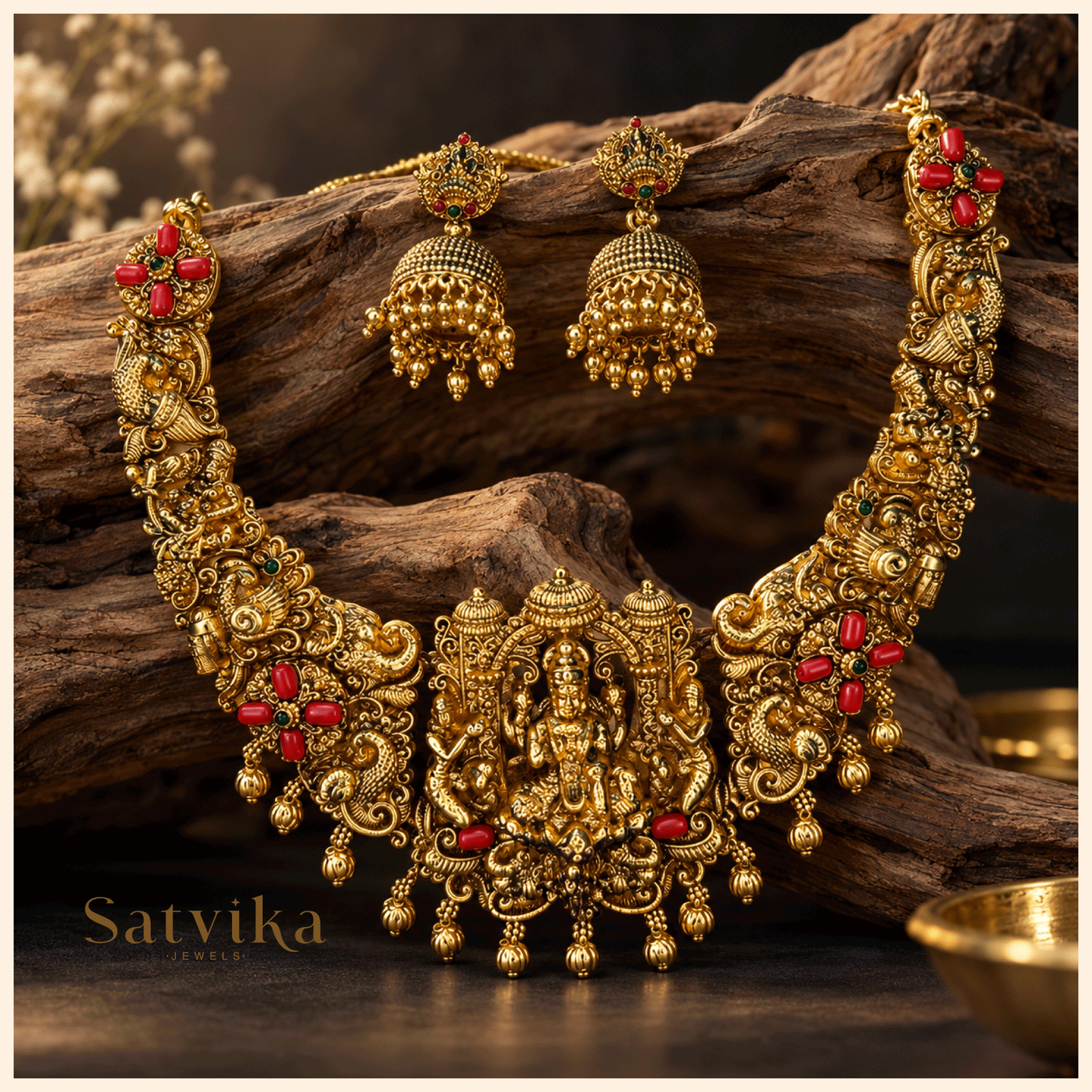 Divine Lakshmi Heritage Temple Jewellery Set