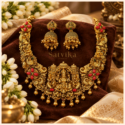 Divine Lakshmi Heritage Temple Jewellery Set