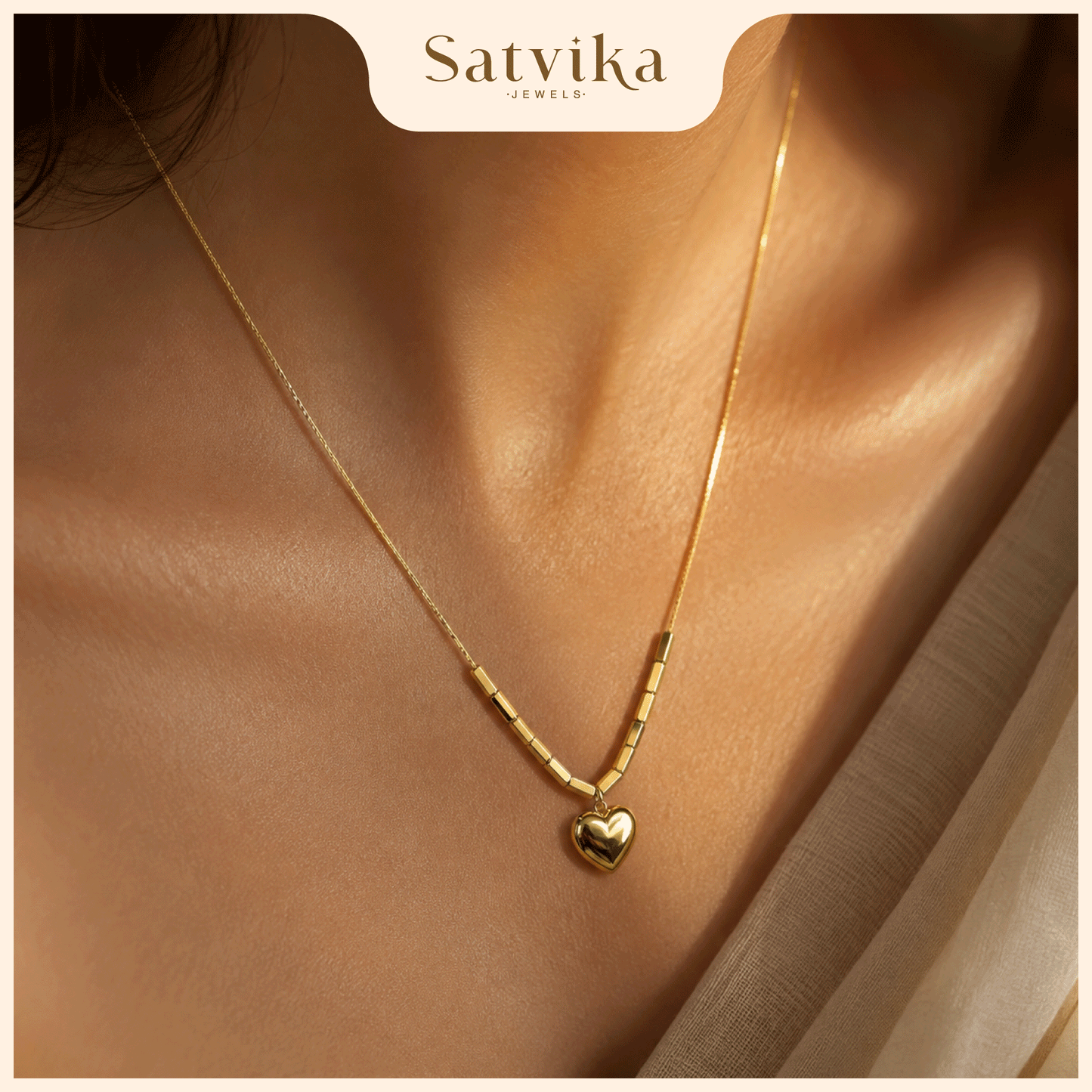 Eternal Heart Gold Pendant Necklace