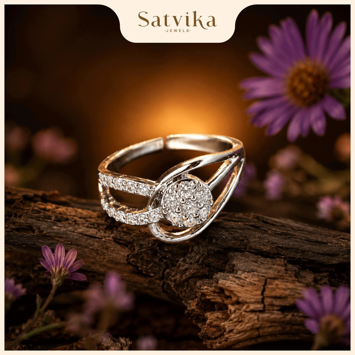 Luminous Pave Diamond Statement Ring