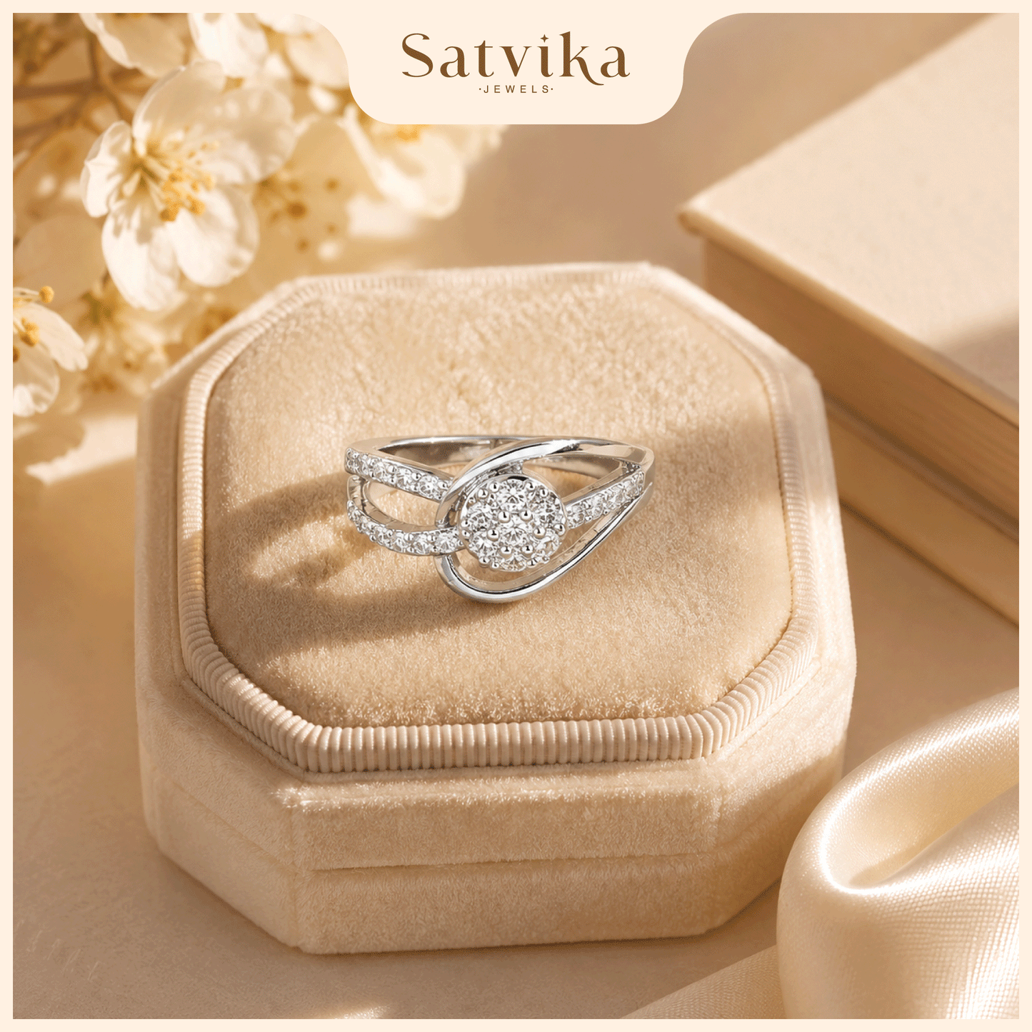 Luminous Pave Diamond Statement Ring