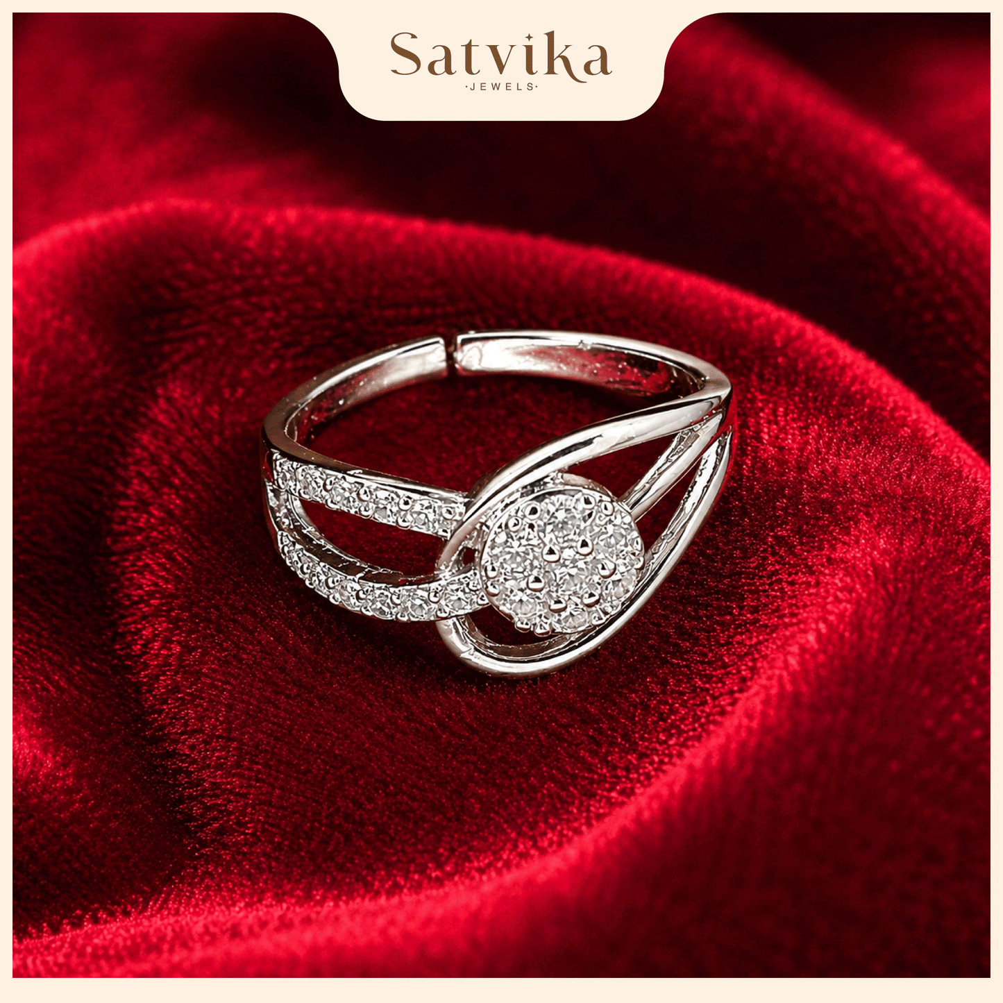 Luminous Pave Diamond Statement Ring