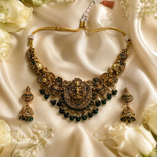 Regal Lakshmi Heritage Temple Necklace