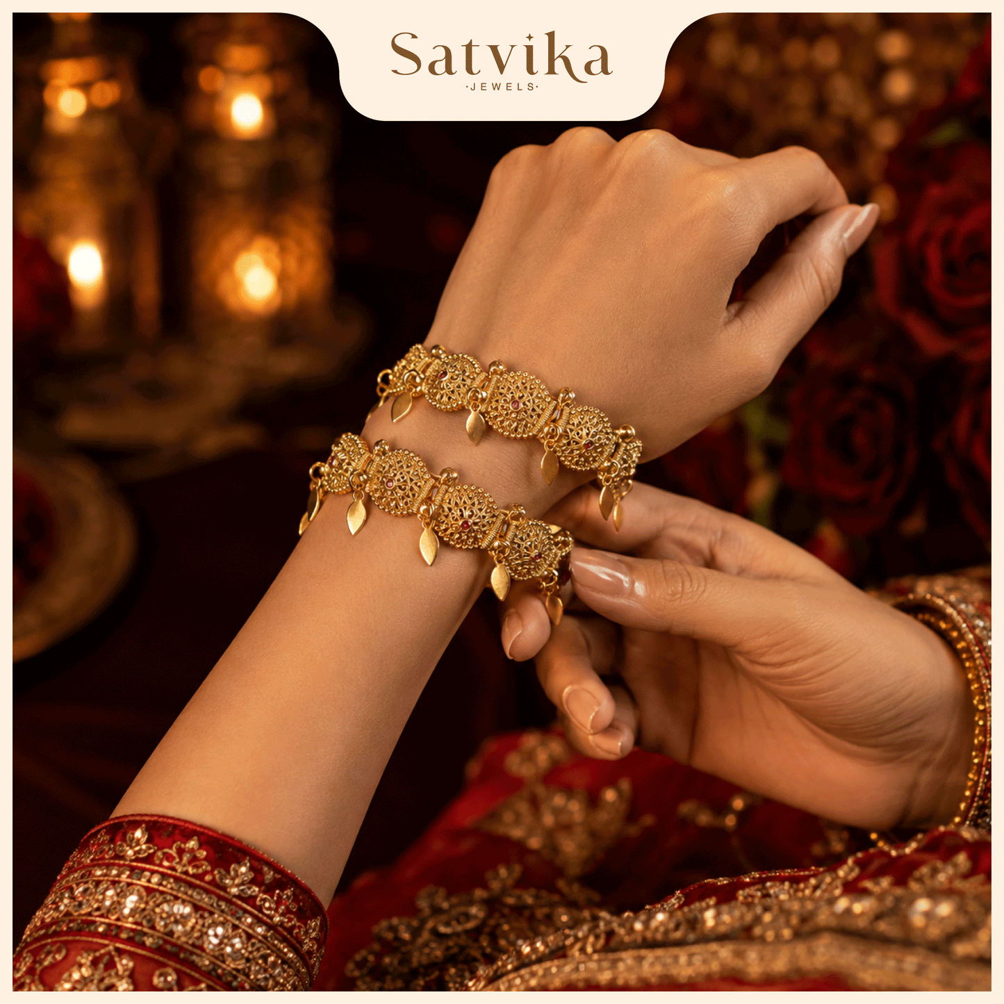 Royal Antique Gokhru Gold Kada Bangle