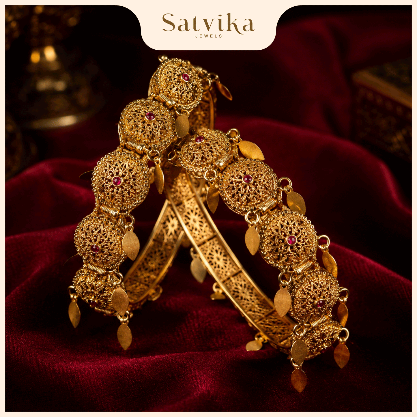 Royal Antique Gokhru Gold Kada Bangle