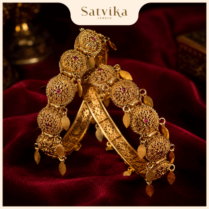 Royal Antique Gokhru Gold Kada Bangle