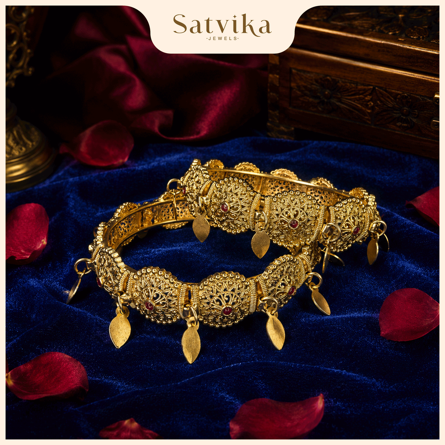 Royal Antique Gokhru Gold Kada Bangle