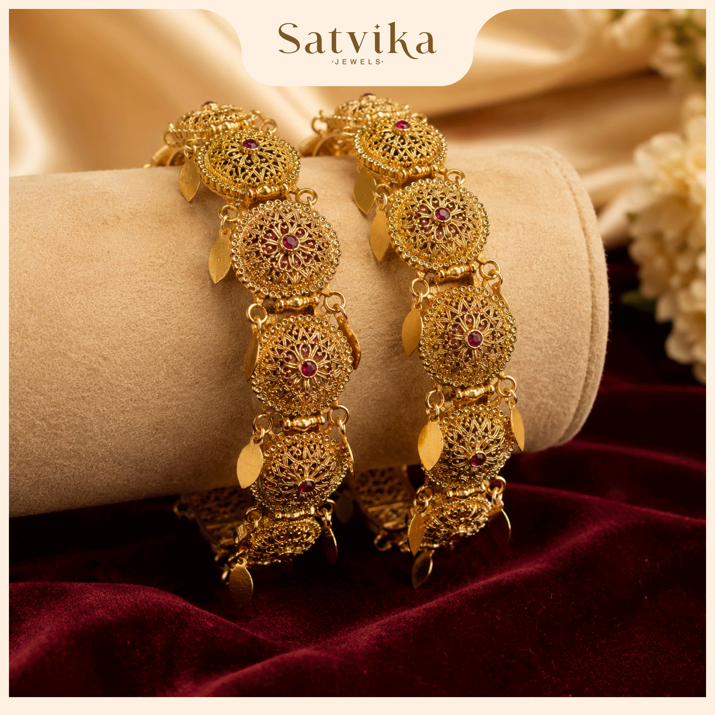 Royal Antique Gokhru Gold Kada Bangle