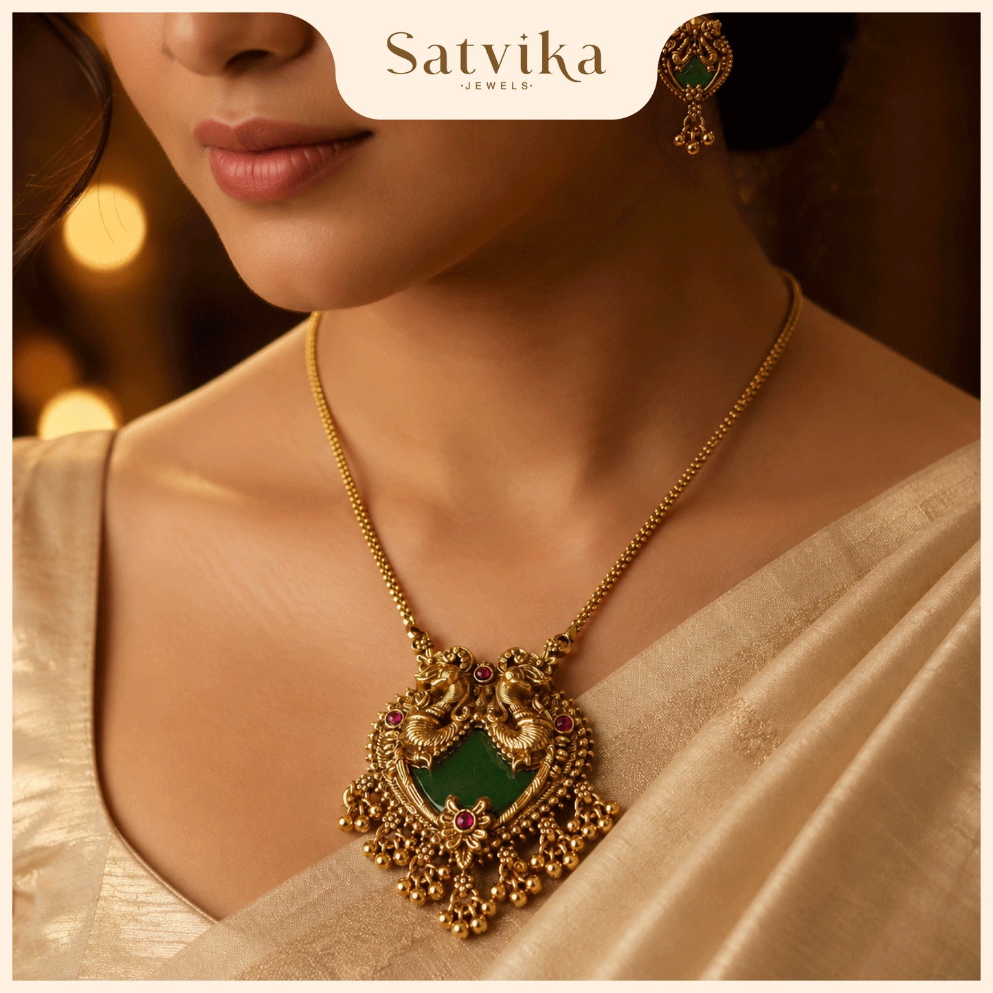 Royal Kerala Heritage Palakka Pendant