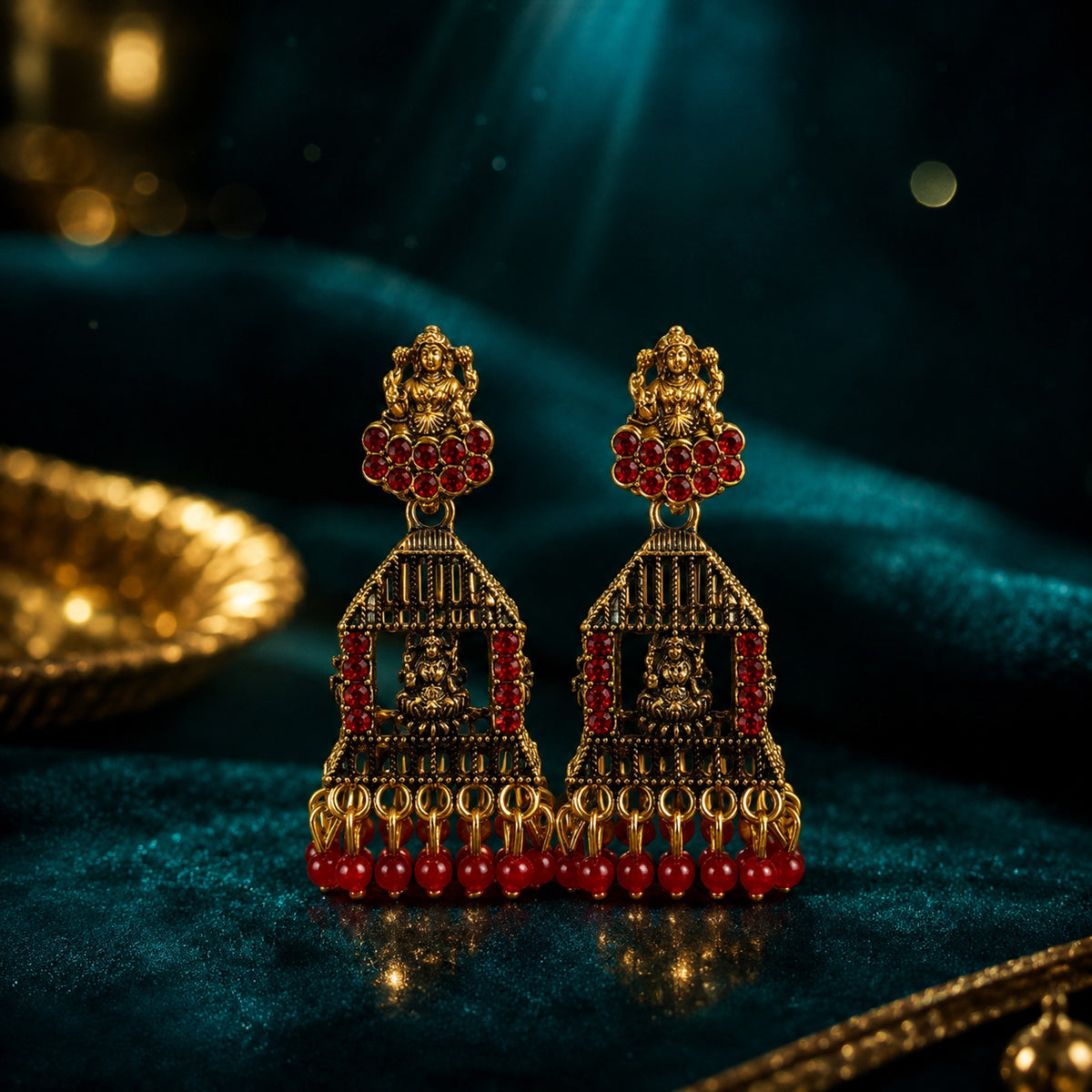Royal Antique Lakshmi Jhumka Earrings