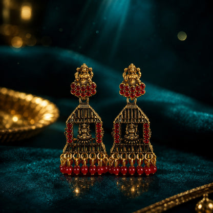 Royal Antique Lakshmi Jhumka Earrings