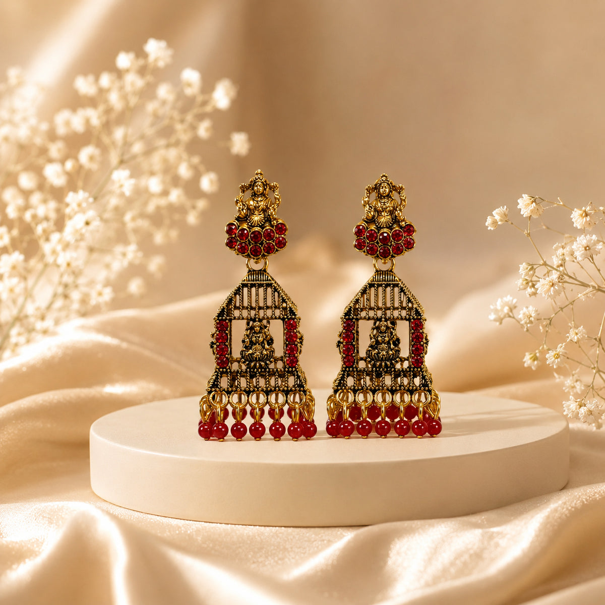 Royal Antique Lakshmi Jhumka Earrings