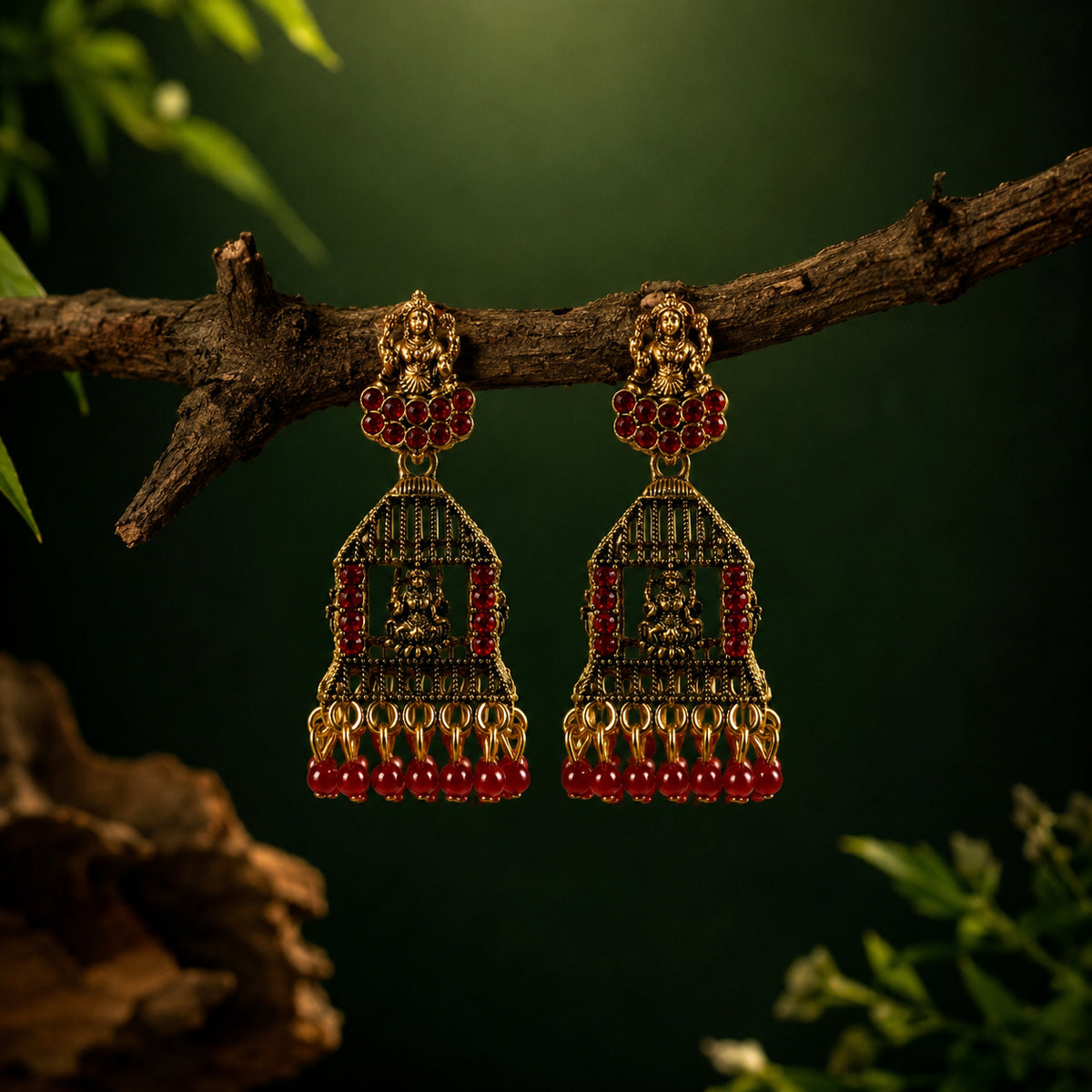 Royal Antique Lakshmi Jhumka Earrings