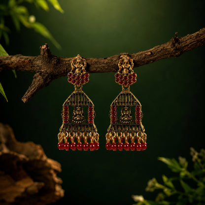 Royal Antique Lakshmi Jhumka Earrings