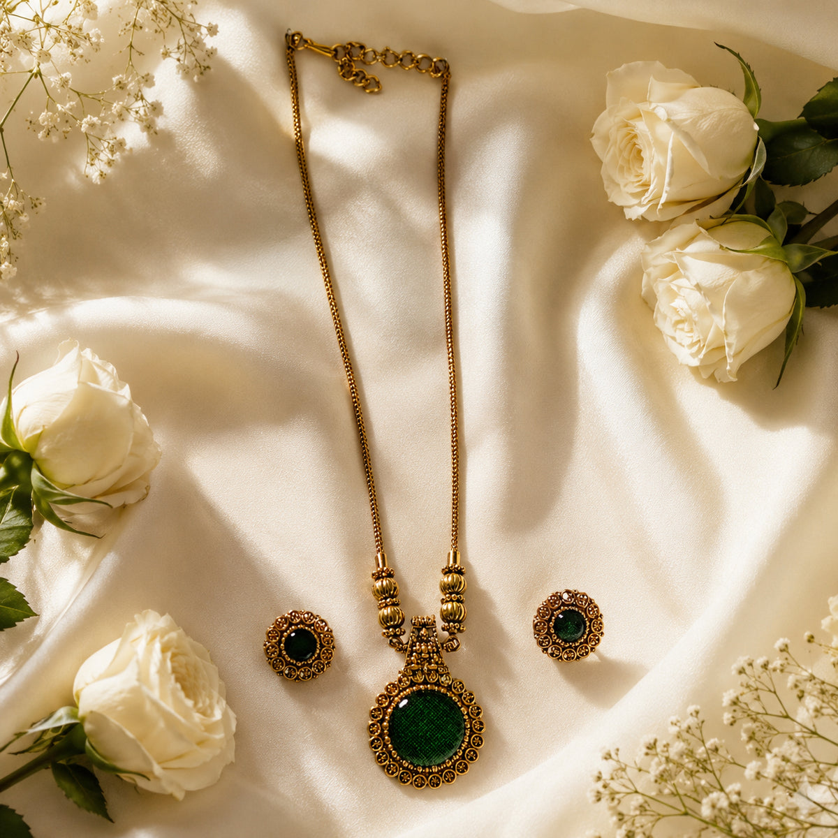 Royal Chakara Enamel Heritage Chain Set