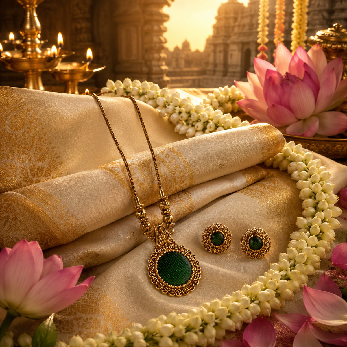 Royal Chakara Enamel Heritage Chain Set