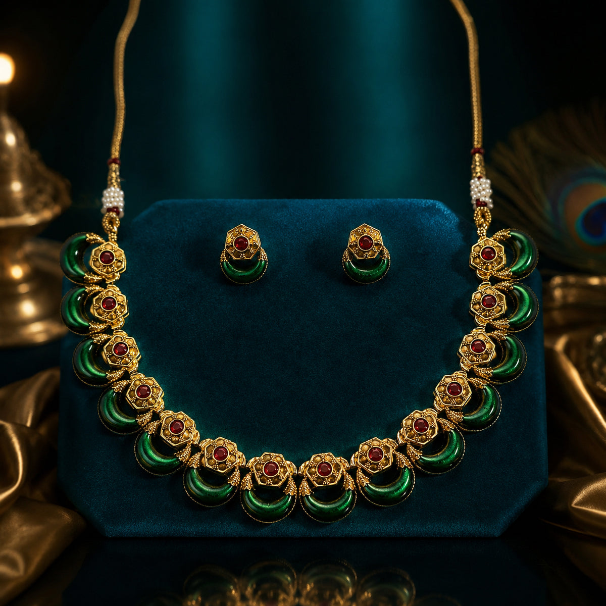 Royal Emerald Palakka Heritage Necklace