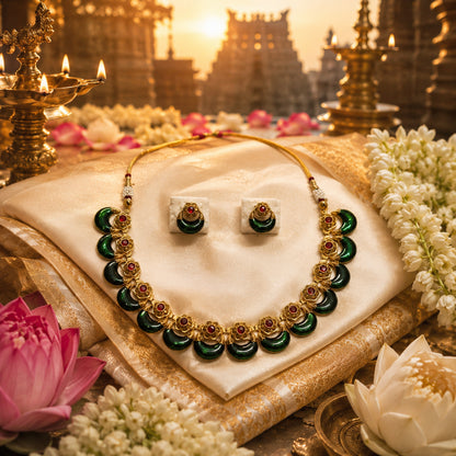 Royal Emerald Palakka Heritage Necklace