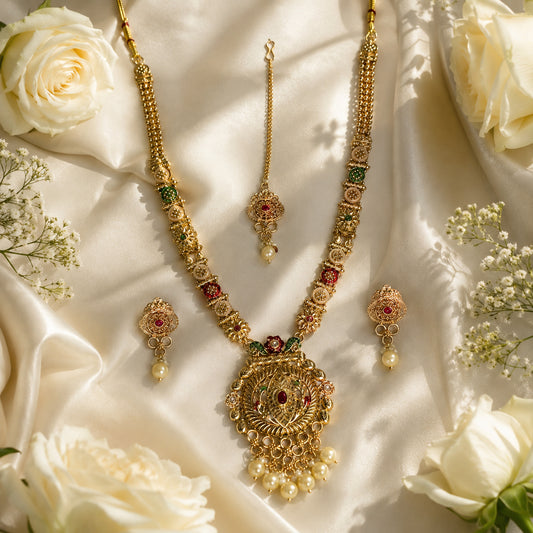 Royal Heirloom Gold Long Necklace Set