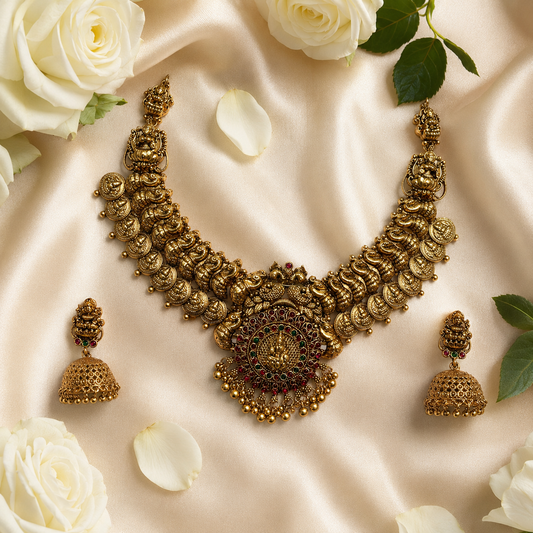 Royal Temple Nakshi Kasumala Necklace