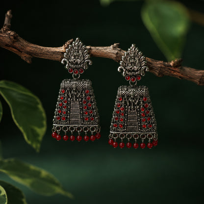 Vintage Temple Silver Jhumka Earrings
